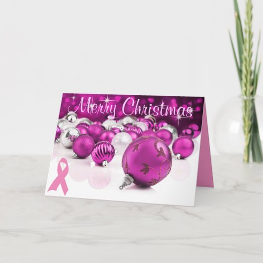 Cartes Pour Fêtes Annuelles Pink Christmas Card (Devant)