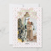 Cartes Pour Fêtes Annuelles Pink Coquette Bow Preppy Nutcracker Noël (Dos)