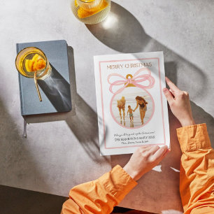 Cartes Pour Fêtes Annuelles Pink Coquette Christmas Photo Holiday Card