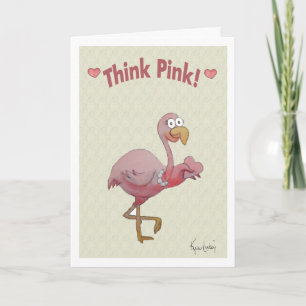 Cartes Pour Fêtes Annuelles Pink Flamingo Valentine's Day Paper Greeting Card