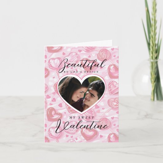 Cartes Pour Fêtes Annuelles Pink Heart Lollipops Valentine (Devant)