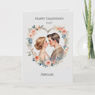 Cartes Pour Fêtes Annuelles Pink Heart Valentine's day card pour elle