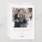 Cartes Pour Fêtes Annuelles Pink Joyeux Noël Photo (Dos)