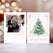 Cartes Pour Fêtes Annuelles Pink Joyeux Noël Photo