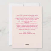 Cartes Pour Fêtes Annuelles Pink Merry Christmas and Happy New Year signature (Dos)