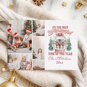 Cartes Pour Fêtes Annuelles Pink Nutcracker Noël 4 Photo Wonderland Gl