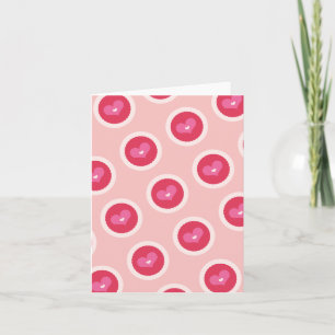 Cartes Pour Fêtes Annuelles Pink Sweet Hearts & Circle Scallop Saint Valentin