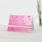 Cartes Pour Fêtes Annuelles Pink Valentine Hearts (Devant)