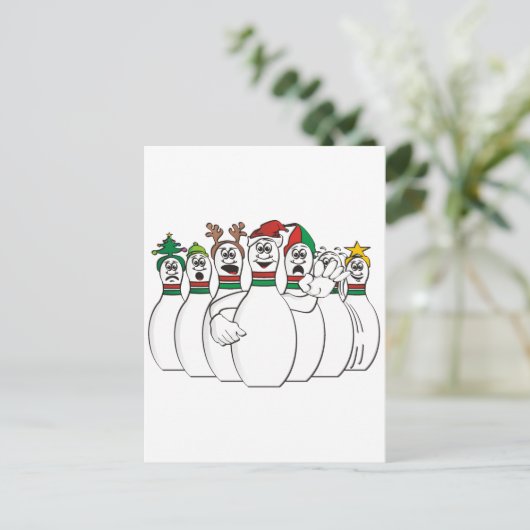 Cartes Pour Fêtes Annuelles Pins de bol de Noël (Debout devant)