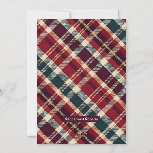 Cartes Pour Fêtes Annuelles Pins de forêt rustique Peebox Joyeux Noël (Dos)