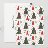 Cartes Pour Fêtes Annuelles Pins étoilés de Noël (Devant / Derrière)