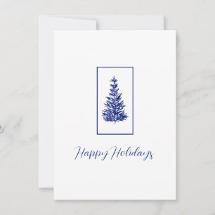 Cartes Pour Fêtes Annuelles Pins Indigo 