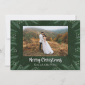 Cartes Pour Fêtes Annuelles Pins Photo de Noël (Devant)