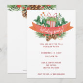 Cartes Pour Fêtes Annuelles Pins rustiques et fête du sapin (Devant / Derrière)