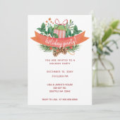 Cartes Pour Fêtes Annuelles Pins rustiques et fête du sapin (Debout devant)