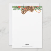 Cartes Pour Fêtes Annuelles Pins rustiques et fête du sapin (Dos)