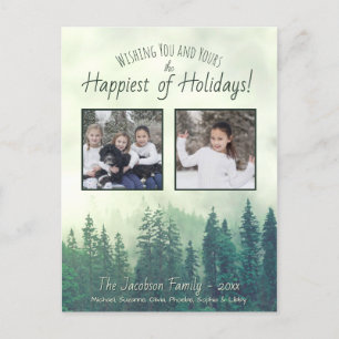 Cartes Pour Fêtes Annuelles Pins rustiques Happest of Holidays 2 Photo