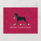 Cartes Pour Fêtes Annuelles Pinscher Miniature Salutations (Devant)