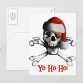 Cartes Pour Fêtes Annuelles Pirate de Noël (Devant / Derrière)