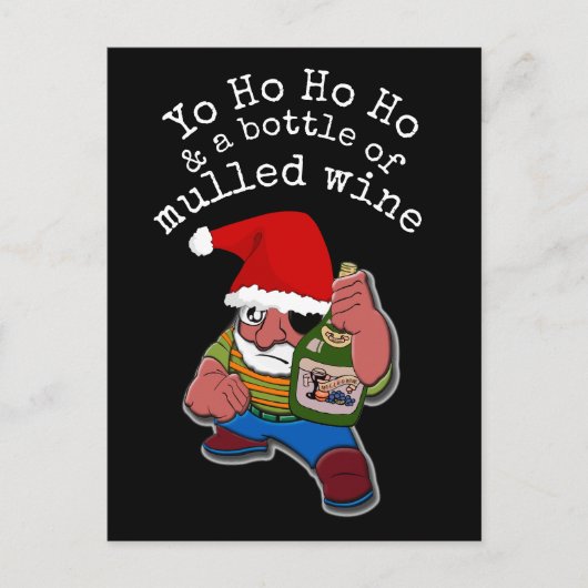 Cartes Pour Fêtes Annuelles Pirate Père Noël (Devant)