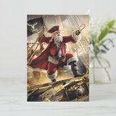 Cartes Pour Fêtes Annuelles Pirate Père Noël (Debout devant)