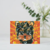 CARTES POUR FÊTES ANNUELLES PISCINE DE YORKIE (Debout devant)