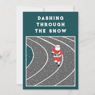 Cartes Pour Fêtes Annuelles Piste de course à pied Noël