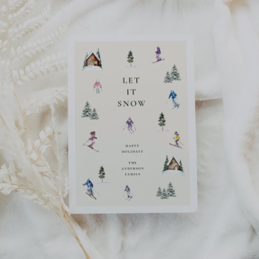 CARTES POUR FÊTES ANNUELLES PISTES D'HIVER