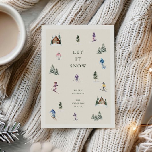 CARTES POUR FÊTES ANNUELLES PISTES D'HIVER