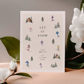 CARTES POUR FÊTES ANNUELLES PISTES D'HIVER