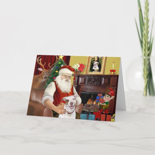 Cartes Pour Fêtes Annuelles Pit Père Noël Bull #2 (Devant)