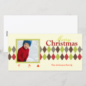 Cartes Pour Fêtes Annuelles PixDezines Arlequin, Noël (Devant / Derrière)