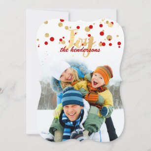 Cartes Pour Fêtes Annuelles PixDezines confettis en feuille faux doré/rouge/fê