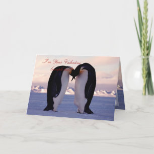 Cartes Pour Fêtes Annuelles PixDezines embrasser l'empereur Penguin Valentine