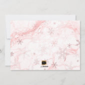Cartes Pour Fêtes Annuelles PixDezines Hanukkah/Rose Gold Flocons de neige (Dos)