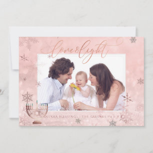 Cartes Pour Fêtes Annuelles PixDezines Love+ Light Hanoukka Real Snowflakes