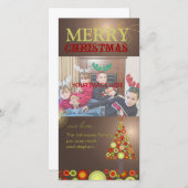 Cartes Pour Fêtes Annuelles PixDezines Ornements de Noël Rétro Arbre (Devant / Derrière)