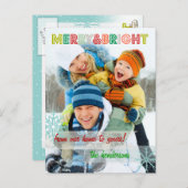 Cartes Pour Fêtes Annuelles PixDezines sprinkles with snow photo template (Devant / Derrière)