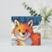 Cartes Pour Fêtes Annuelles Pixelart, vos, Fox, Pixel Art (Debout devant)