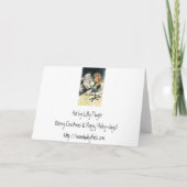 Cartes Pour Fêtes Annuelles Pizza et beignets de Noël (Dos)