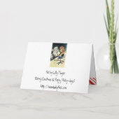 Cartes Pour Fêtes Annuelles Pizza et beignets de Noël (Dos)