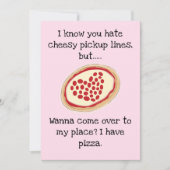 Cartes Pour Fêtes Annuelles Pizza Valentine Flat (Devant)