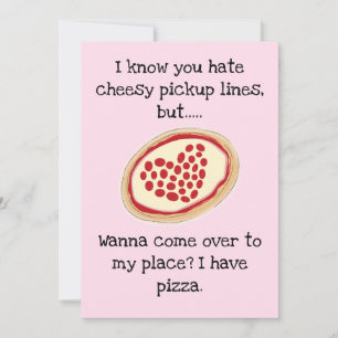 Cartes Pour Fêtes Annuelles Pizza Valentine Flat