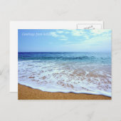 Cartes Pour Fêtes Annuelles Plage (Devant / Derrière)