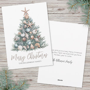 Cartes Pour Fêtes Annuelles Plage Christmas Tree