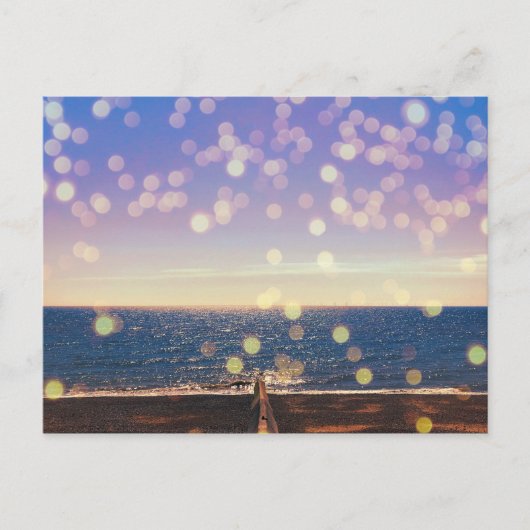 Cartes Pour Fêtes Annuelles Plage de Brighton avec lumières (Devant)