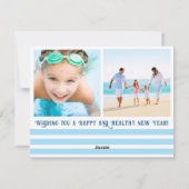 Cartes Pour Fêtes Annuelles Plage de Funny Joyeuses Fêtes (Dos)