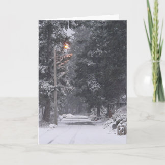 Cartes Pour Fêtes Annuelles Plage de galets Scène d'hiver 1