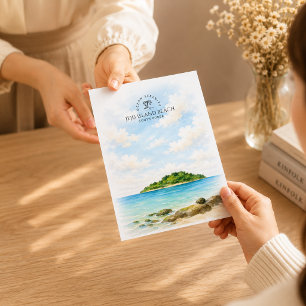 Cartes Pour Fêtes Annuelles Plage de l'île de Jeju – Coréen Voyage à l'aquar