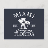 Cartes Pour Fêtes Annuelles Plage de Miami City en Floride (Devant)